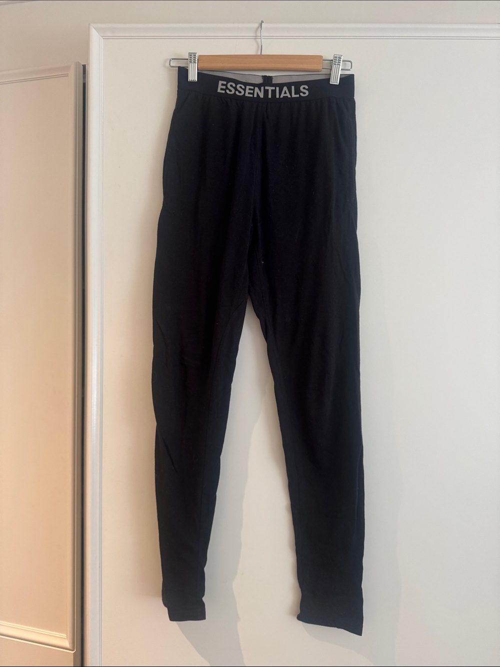 ESSENTIALS Men's Black Logo Waist Jogger Pants